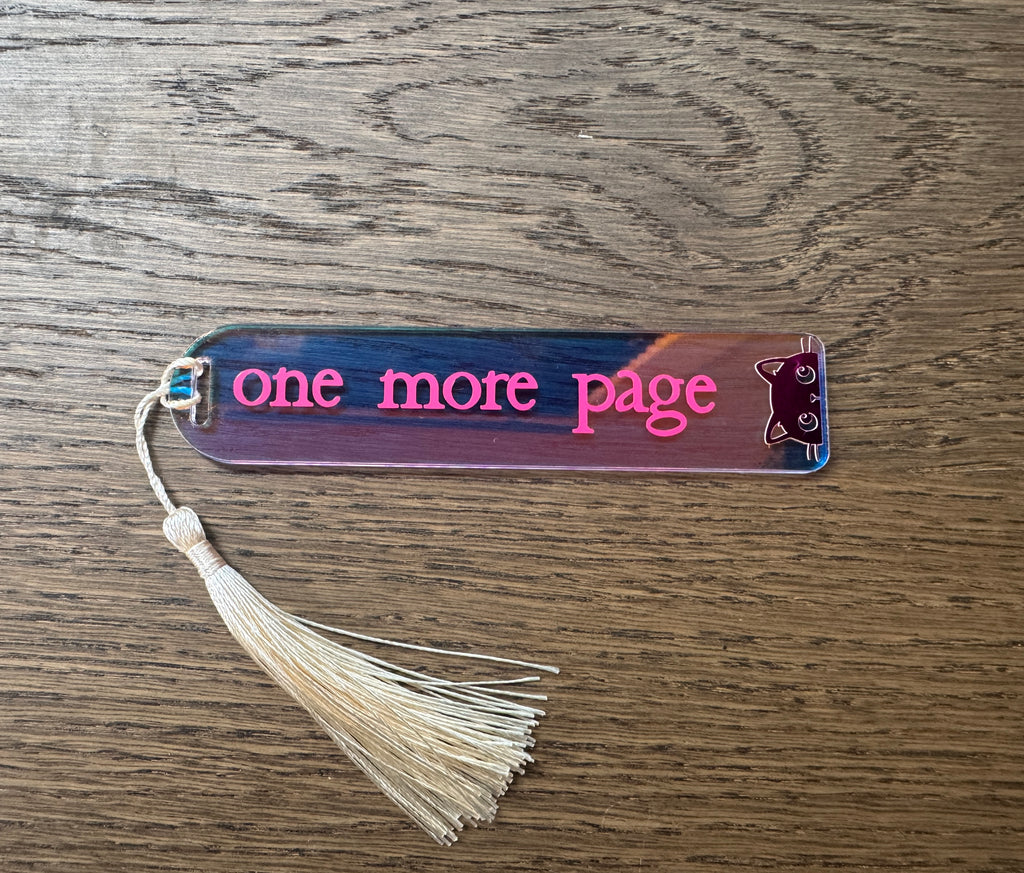 One More Page holographic bookmark