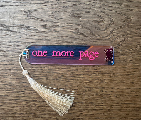 One More Page holographic bookmark