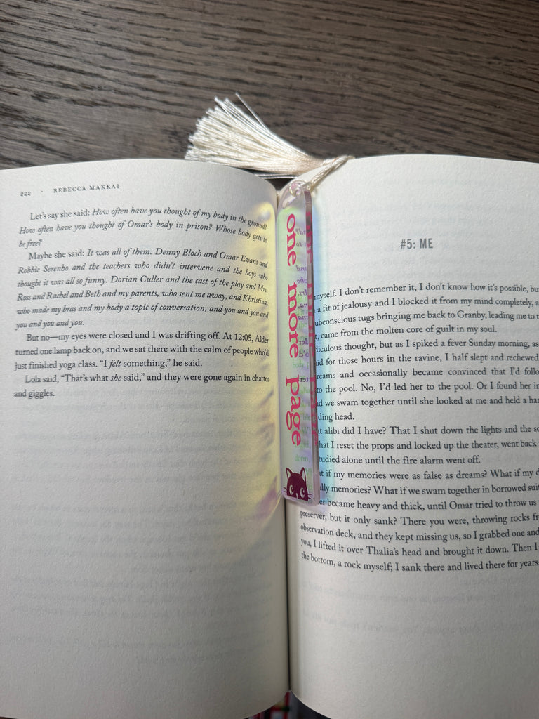 One More Page holographic bookmark