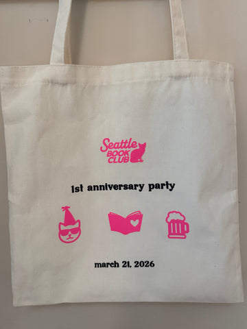 anniversary party tote bag