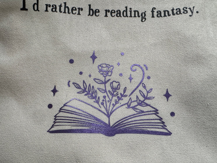 close up of fantasy tote bag