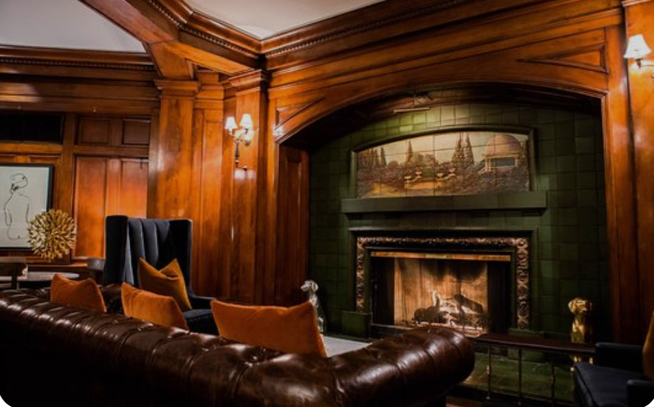 fireplace at hotel sorrento